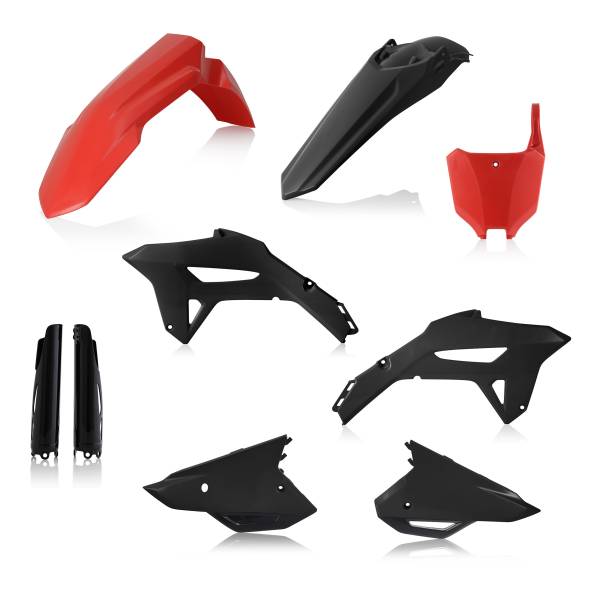 ACERBIS - PLASTIC KIT- FULL HON RED/BLACK - Image 1