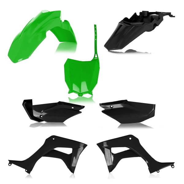 ACERBIS - FULL PLASTIC KIT HON GREEN/BLACK - Image 1