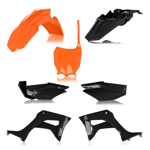 ACERBIS - FULL PLASTIC KIT HON ORANGE/BLACK - Image 1