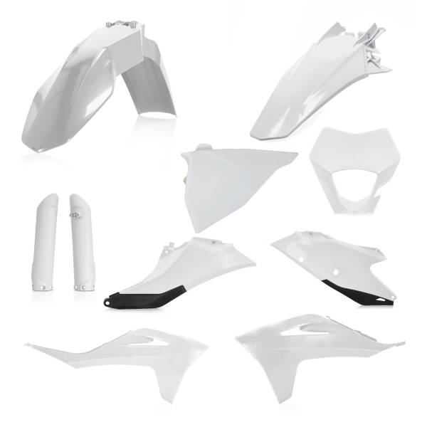 ACERBIS - FULL PLASTIC KIT GAS WHITE/BLACK - Image 1