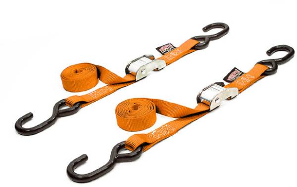 POWERTYE - TIE-DOWN CAM S-HOOK 1"X5.5' ORANGE PAIR - Image 1