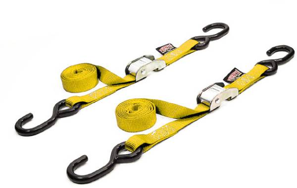 POWERTYE - TIE-DOWN CAM S-HOOK 1"X5.5' YELLOW PAIR - Image 1