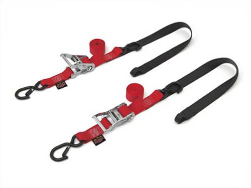 POWERTYE - TIE-DOWN RAT SEC HOOK SOFT-TYE 1.5"X6.5' RED/BLACK PAIR - Image 1