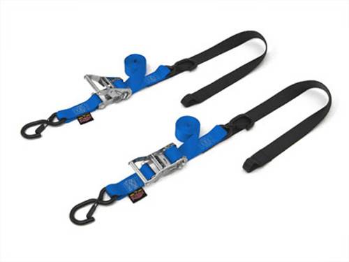 POWERTYE - TIE-DOWN RAT SEC HOOK SOFT-TYE 1.5"X6.5' BLUE/BLACK PAIR - Image 1