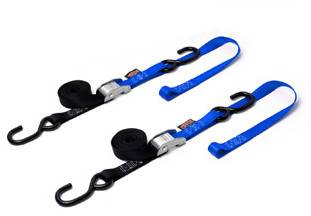 POWERTYE - TIE-DOWN CAM S-HOOK SOFT-TYE 1"X6' BLACK/BLUE PAIR - Image 1