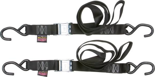 POWERTYE - TIE-DOWN CAM S-HOOK 1.5"X5.5' BLACK PAIR - Image 1