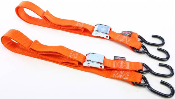 POWERTYE - TIE-DOWN CAM S-HOOK 1.5"X5.5' ORANGE PAIR - Image 1