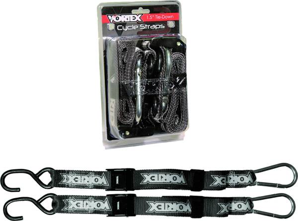 VORTEX - TIE DOWNS 1.5" 2/PK BLK - Image 1