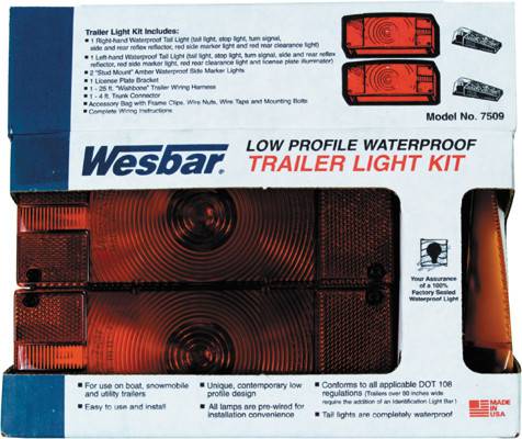 WESBAR - DELUXE TRAILER LIGHT & WIRING KIT 2-7/8"X8"X2-5/8" - Image 1