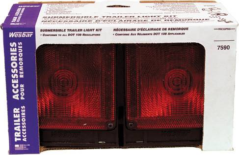 WESBAR - DELUXE TRAILER LIGHT & WIRING KIT 5-1/2"X5"X2-1/2" - Image 1