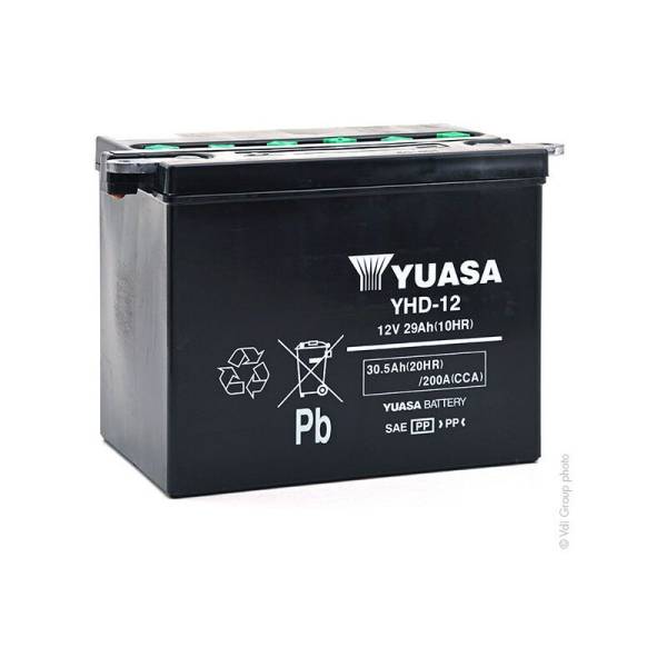 YUASA - BATTERY YHD-12 CONVENTIONAL - Image 1