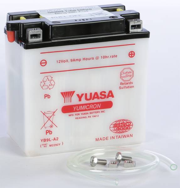 YUASA - BATTERY YB9L-A2 CONVENTIONAL - Image 1