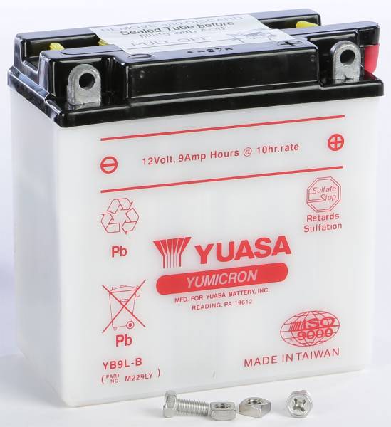 YUASA - BATTERY YB9L-B CONVENTIONAL - Image 1