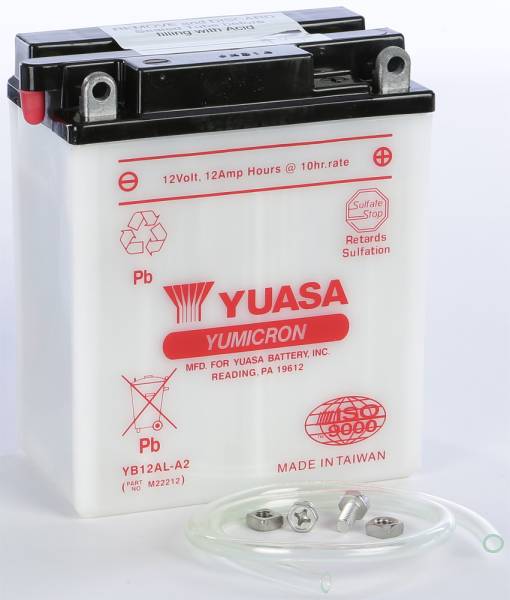 YUASA - BATTERY YB12AL-A2 CONVENTIONAL - Image 1