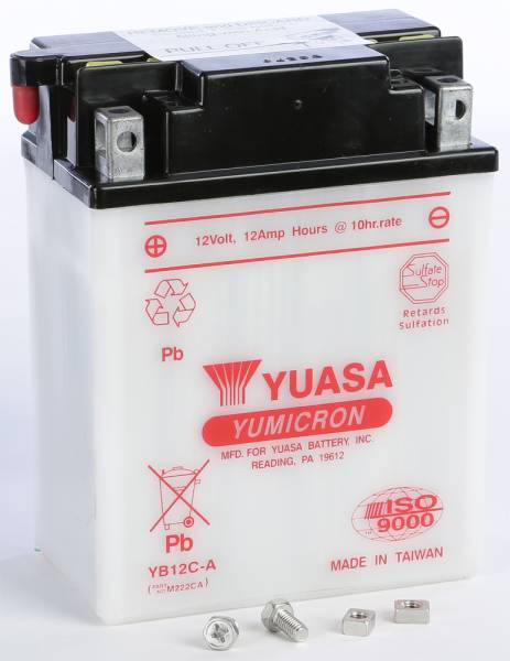 YUASA - BATTERY YB12C-A CONVENTIONAL - Image 1