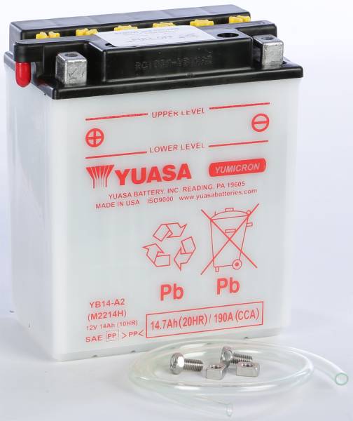 YUASA - BATTERY YB14-A2 CONVENTIONAL - Image 1