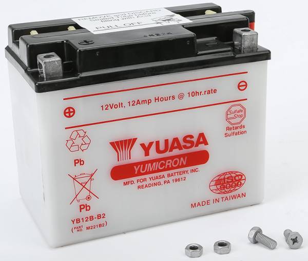 YUASA - BATTERY YB12B-B2 CONVENTIONAL - Image 1