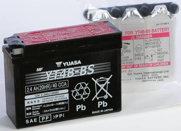 YUASA - BATTERY YT4B-BS MAINTENANCE FREE - Image 1