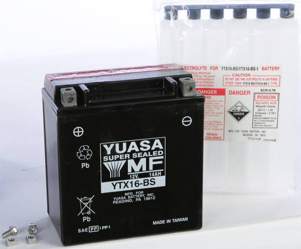 YUASA - BATTERY YTX16-BS MAINTENANCE FREE - Image 1