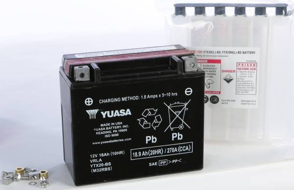 YUASA - BATTERY YTX20-BS MAINTENANCE FREE - Image 1