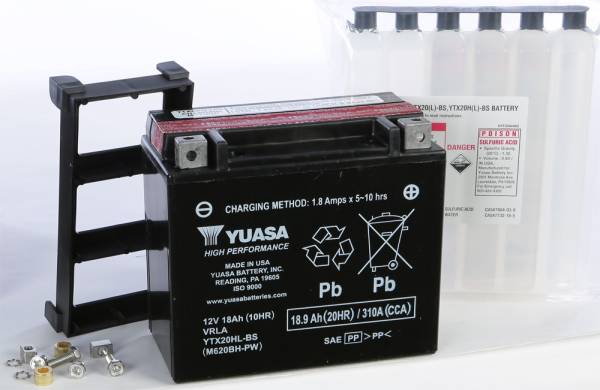 YUASA - BATTERY YTX20HL-BS-PW MAINTENANCE FREE - Image 1