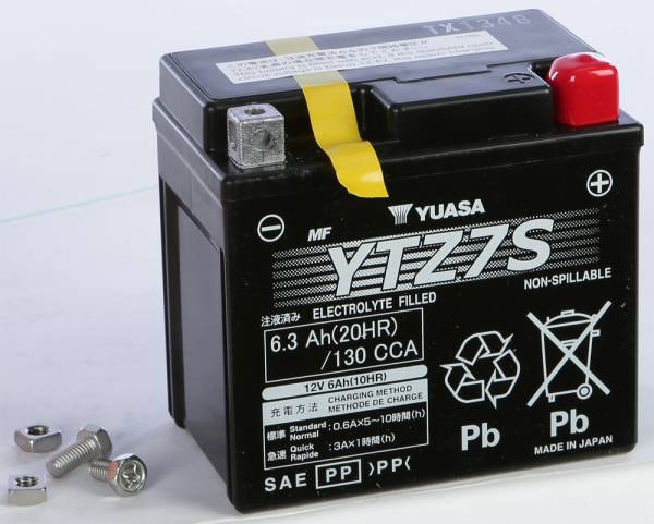 YUASA - BATTERY YTZ7S SEALED FACTORY ACTIVATED - Image 1