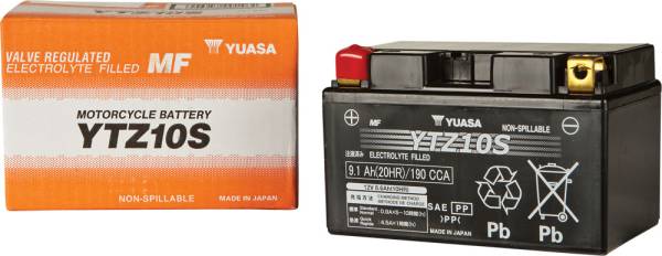 YUASA - BATTERY YTZ10S SEALED FACTORY ACTIVATED - Image 1