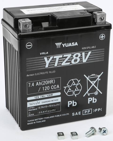 YUASA - BATTERY YTZ8V SEALED FACTORY ACTIVATED - Image 1