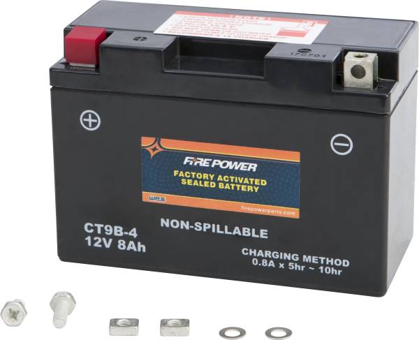 FIRE POWER - BATTERY CT9B-4 CT9B SEALED FACTORY ACTIVATED - Image 1