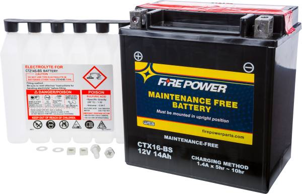 FIRE POWER - BATTERY CTX16-BS MAINTENANCE FREE - Image 1