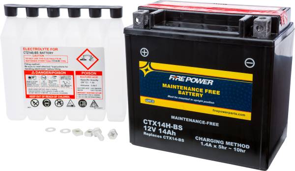 FIRE POWER - BATTERY CTX14H-BS MAINTENANCE FREE - Image 1