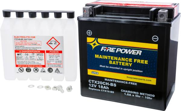 FIRE POWER - BATTERY CTX20CH-BS MAINTENANCE FREE - Image 1