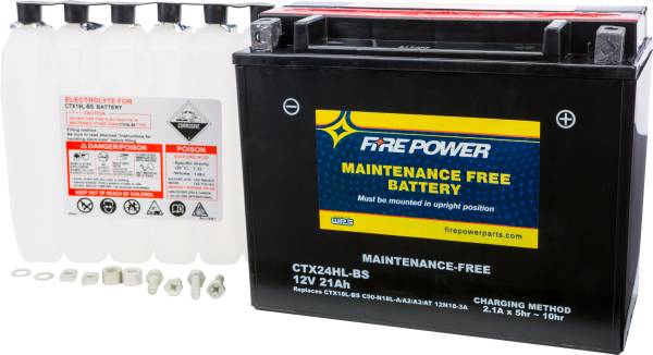 FIRE POWER - BATTERY CTX24HL-BS MAINTENANCE FREE - Image 1