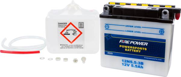 FIRE POWER - BATTERY W/ACID 12N5.5-3B 12V - Image 1