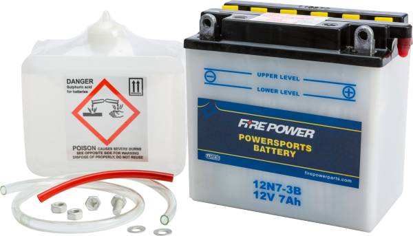 FIRE POWER - BATTERY W/ACID 12N7-3B 12V - Image 1