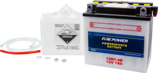 FIRE POWER - BATTERY W/ACID 12N7-4B 12V - Image 1