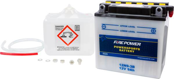 FIRE POWER - BATTERY W/ACID 12N9-3B 12V - Image 1