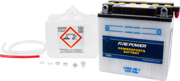 FIRE POWER - BATTERY W/ACID 12N9-4B-1 12V - Image 1