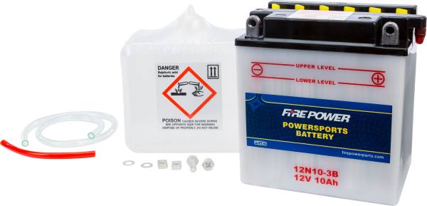 FIRE POWER - BATTERY W/ACID 12N10-3B 12V - Image 1