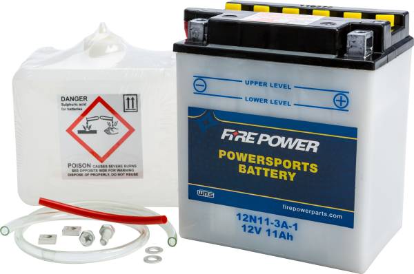 FIRE POWER - BATTERY W/ACID 12N11-3A-1 12V - Image 1