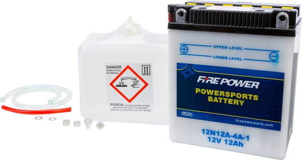 FIRE POWER - BATTERY W/ACID 12N12A-4A-1 12V - Image 1