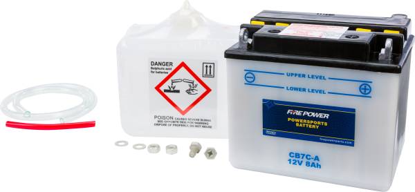 FIRE POWER - BATTERY W/ACID CB7C-A 12V HEAVY DUTY - Image 1