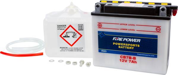 FIRE POWER - BATTERY W/ACID CB7B-B 12V HEAVY DUTY - Image 1