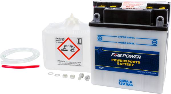 FIRE POWER - BATTERY W/ACID CB9A-A 12V HEAVY DUTY - Image 1