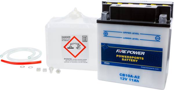 FIRE POWER - BATTERY W/ACID CB10A-A2 12V HEAVY DUTY - Image 1