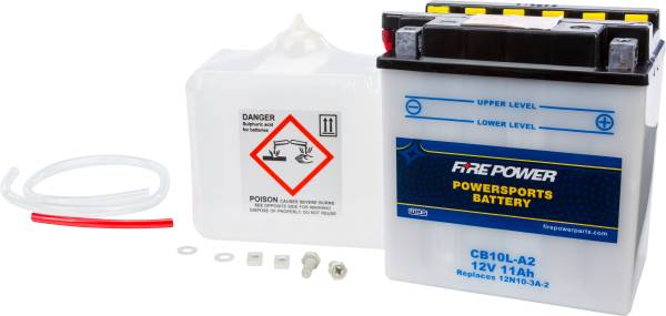 FIRE POWER - BATTERY W/ACID CB10L-A2 12V HEAVY DUTY - Image 1