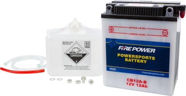 FIRE POWER - BATTERY W/ACID CB12A-B 12V HEAVY DUTY - Image 1