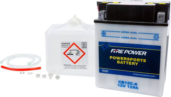 FIRE POWER - BATTERY W/ACID CB12C-A 12V HEAVY DUTY - Image 1