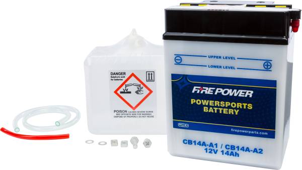 FIRE POWER - BATTERY W/ACID CB14A-A1/14A-A2 12V HEAVY DUTY - Image 1