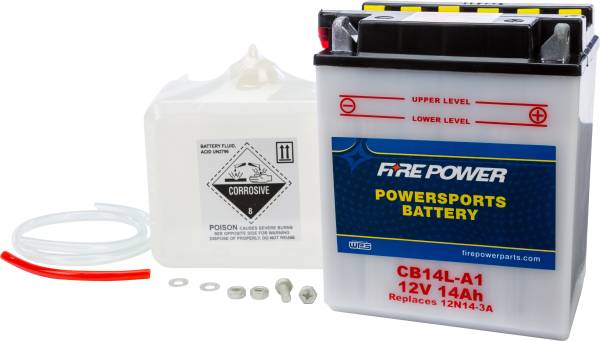 FIRE POWER - BATTERY W/ACID CB14L-A1 12V HEAVY DUTY - Image 1